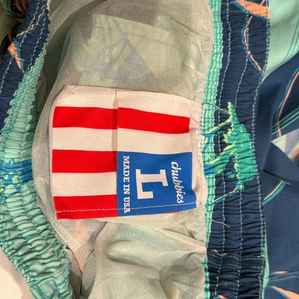 Men’s- Sz Lg- Chubbies- Sailboat Print Swim Trunks- EUC​